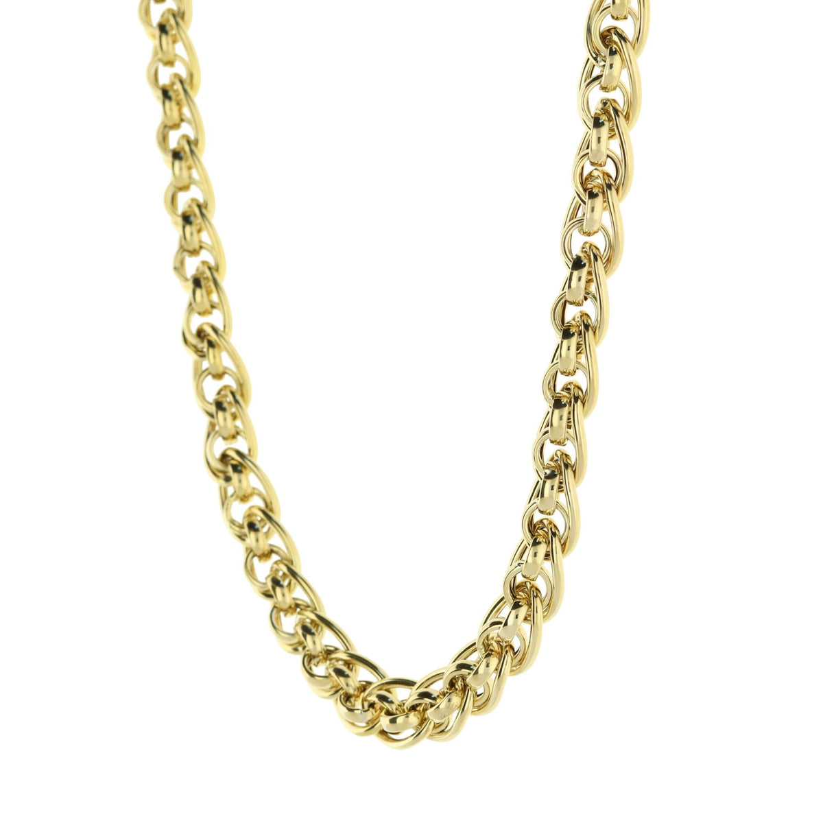9ct Yellow Gold Fancy 17inch Necklet - 12.7g