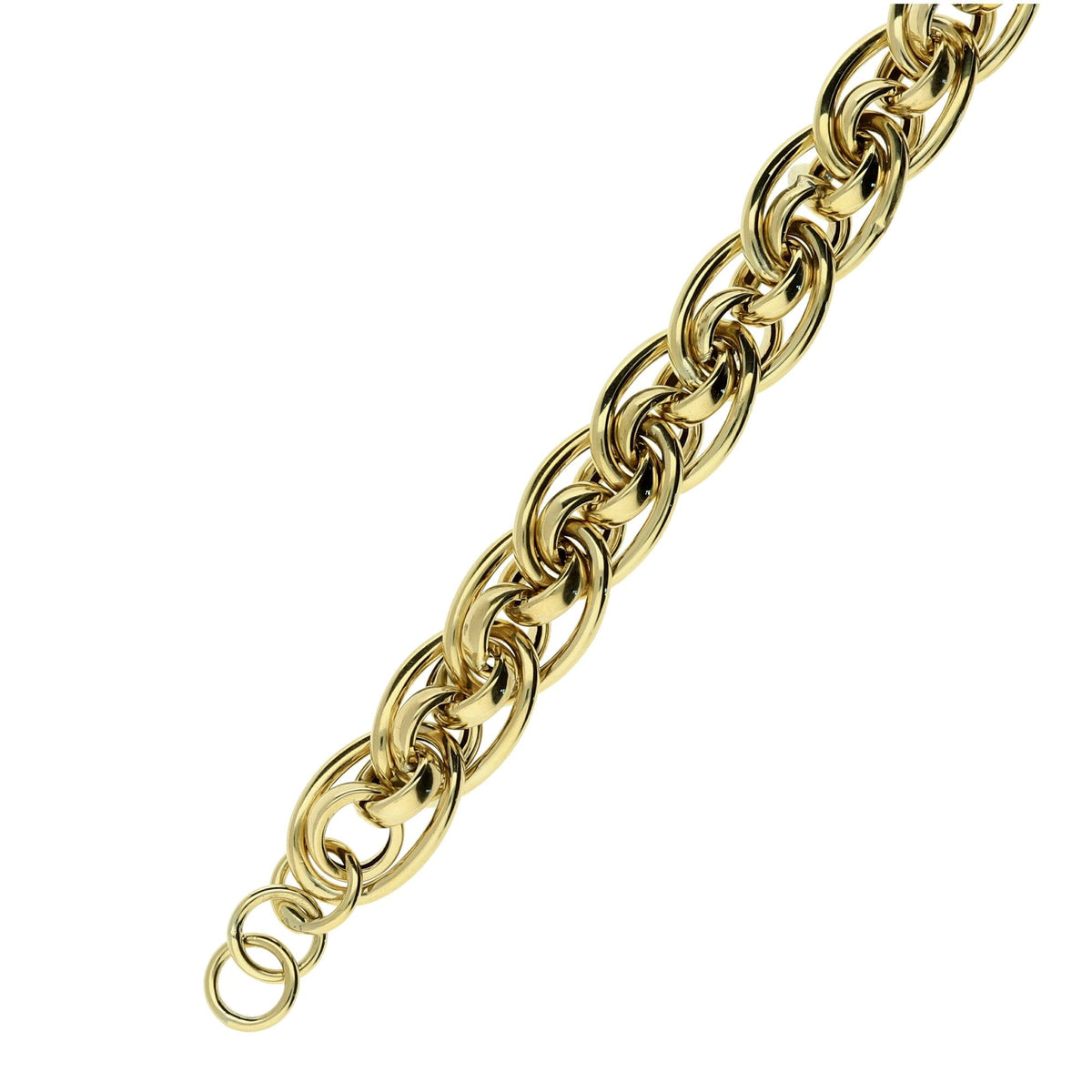 9ct Yellow Gold Fancy 8 inch Bracelet - 12.2g
