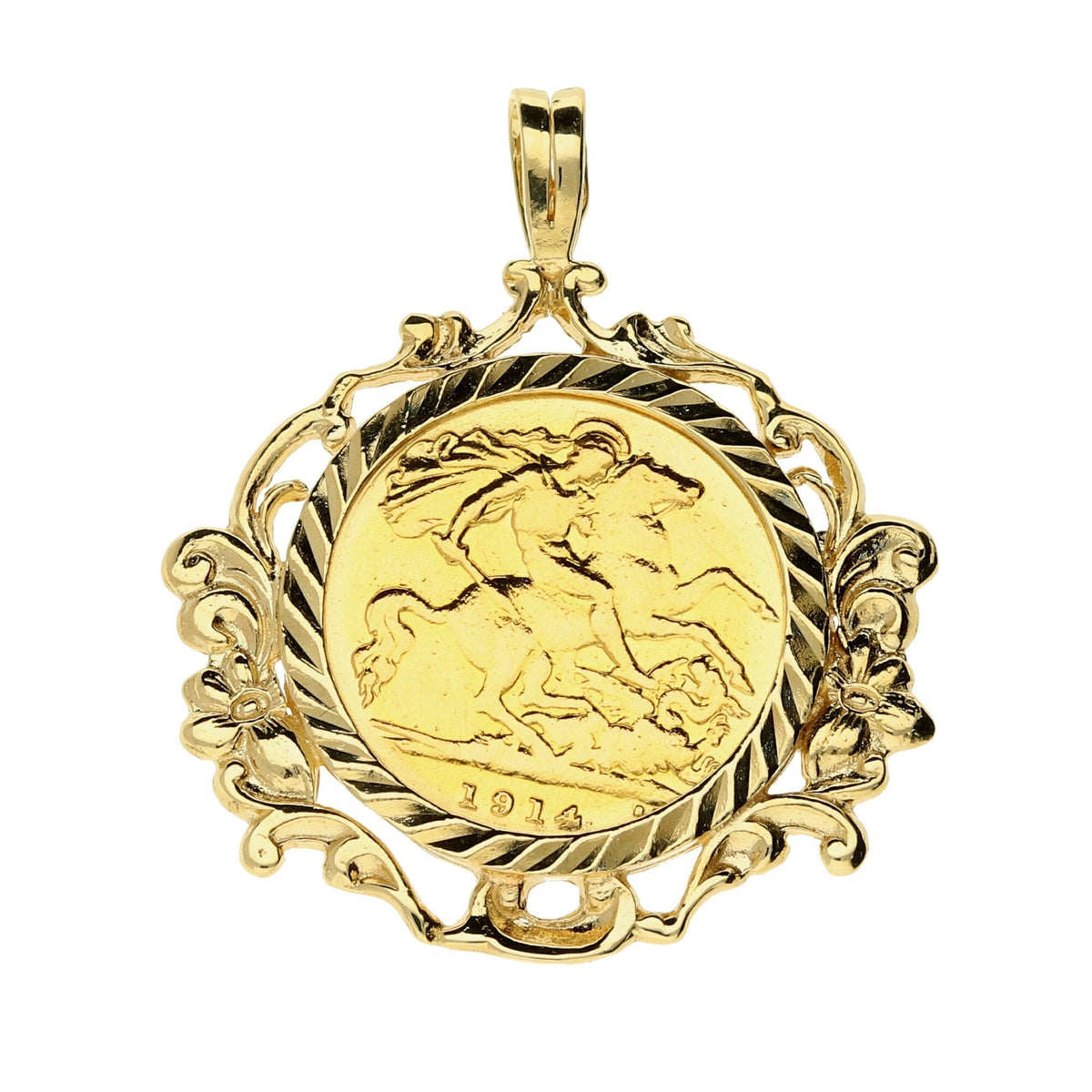 1914 King George V Half Sovereign Pendant - 6.7g