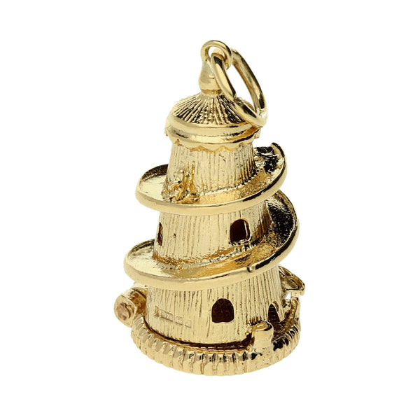 9ct Yellow Gold Helter Skelter Charm - 4.8g
