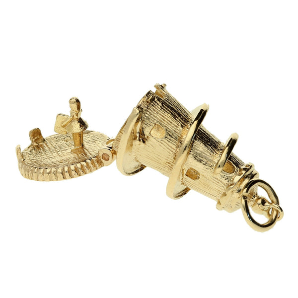 9ct Yellow Gold Helter Skelter Charm - 4.8g