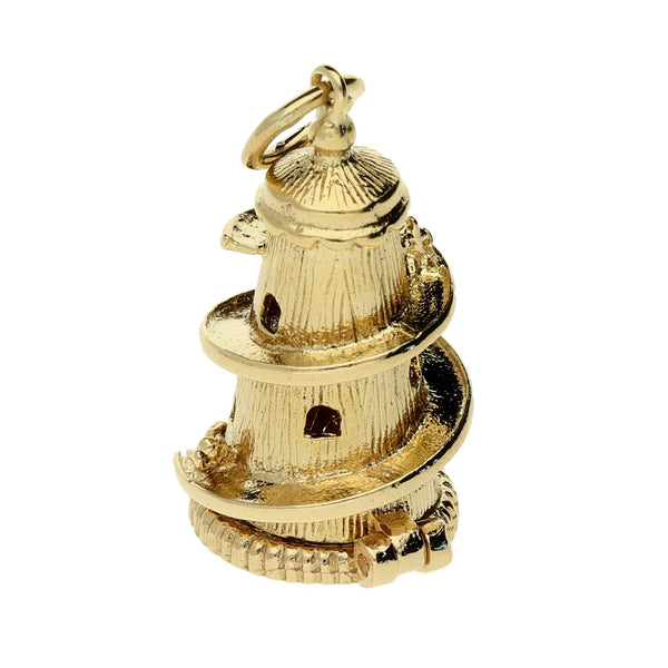 9ct Yellow Gold Helter Skelter Charm - 4.8g