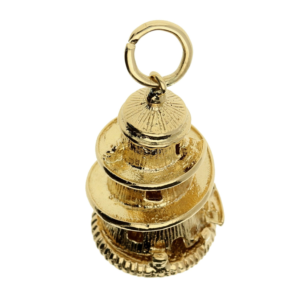 9ct Yellow Gold Helter Skelter Charm - 4.8g