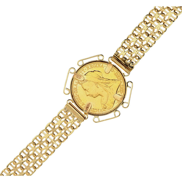 9ct Yellow Gold Full Sovereign Bracelet - 20.5g