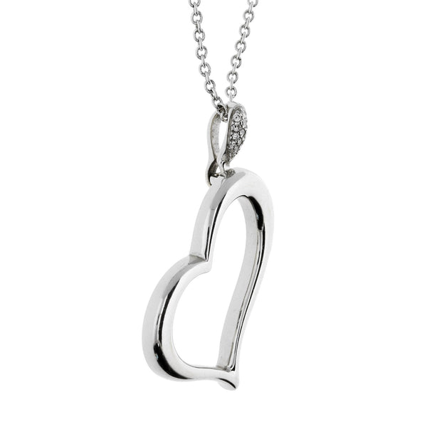 18ct White Gold Piaget Diamond Heart Pendant
