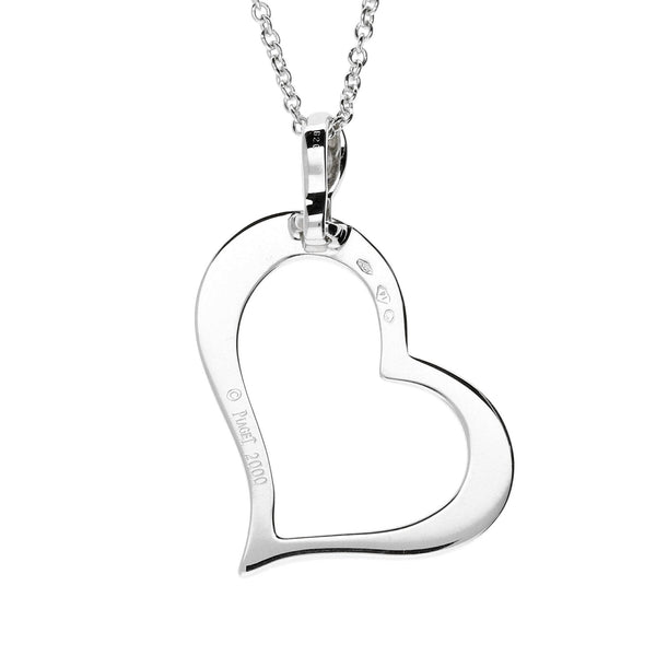 18ct White Gold Piaget Diamond Heart Pendant