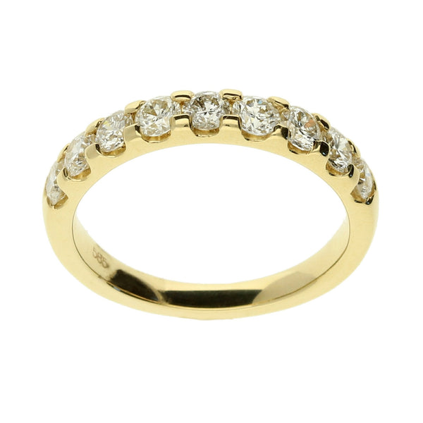 14ct Yellow Gold Diamond Half Eternity Ring - 1.00ct