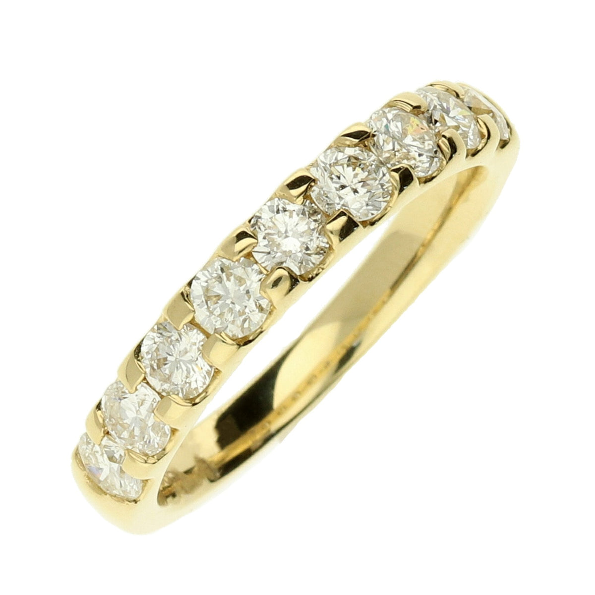 14ct Yellow Gold Diamond Half Eternity Ring - 1.00ct