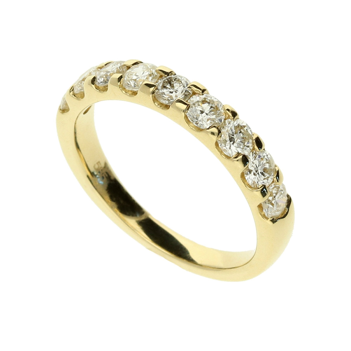 14ct Yellow Gold Diamond Half Eternity Ring - 1.00ct