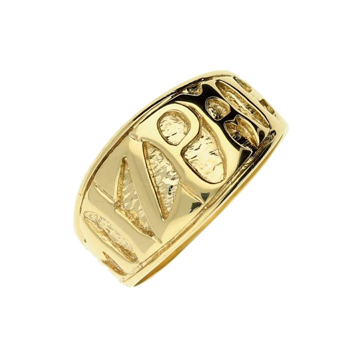 9ct Yellow Gold Mizpah Ring - 3.7g