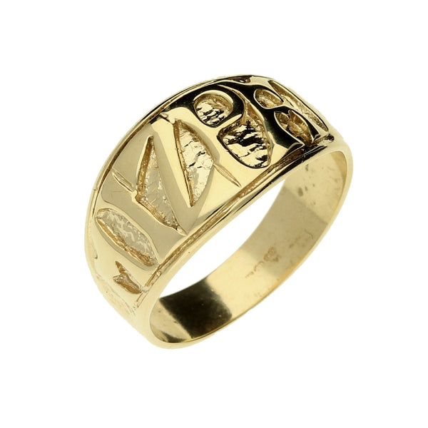 9ct Yellow Gold Mizpah Ring - 3.7g