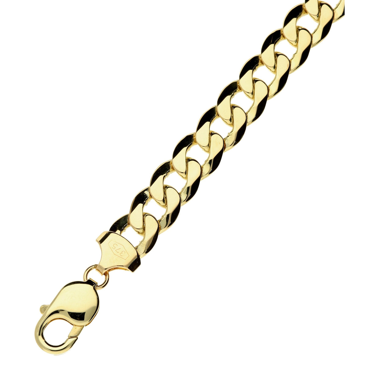 Gents Gold Curb Bracelet - 29.7g