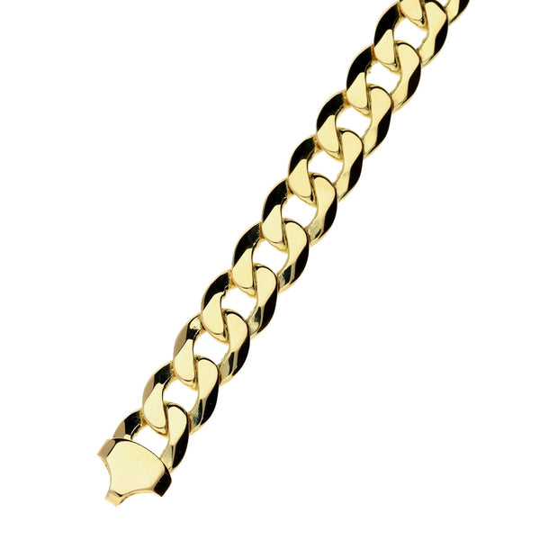 Gents Gold Curb Bracelet - 29.7g