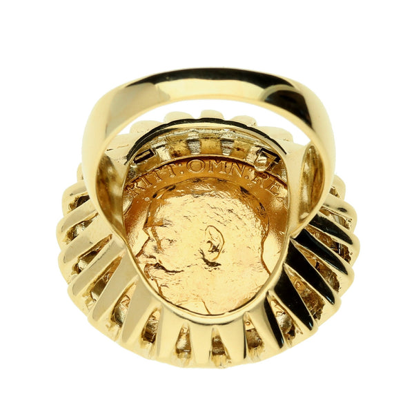 Gold 1915 Full Sovereign Ring - 16.10g