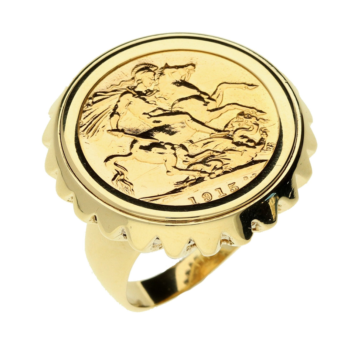 Gold 1915 Full Sovereign Ring - 16.10g
