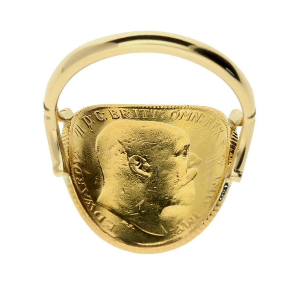 1908 Bent-Over Half Sovereign Ring - 5.10g