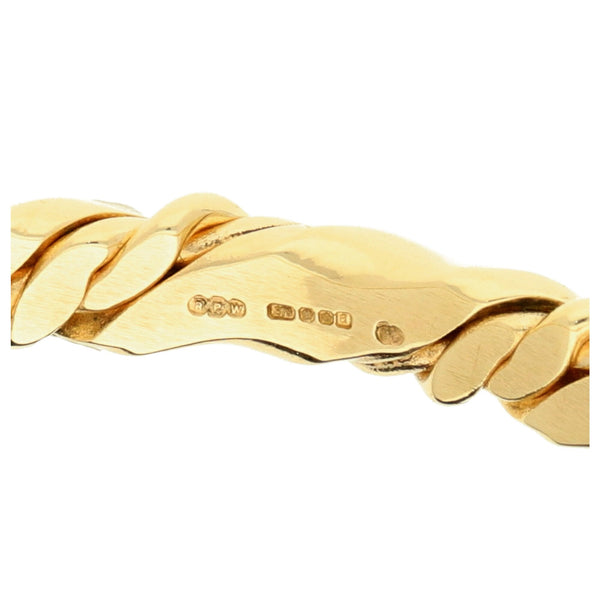 9ct Yellow Gold Twist Style Bangle - 26.4g