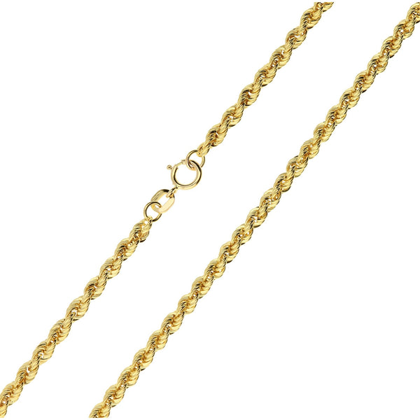 9ct Yellow Gold 18" Rope Chain - 3.9g