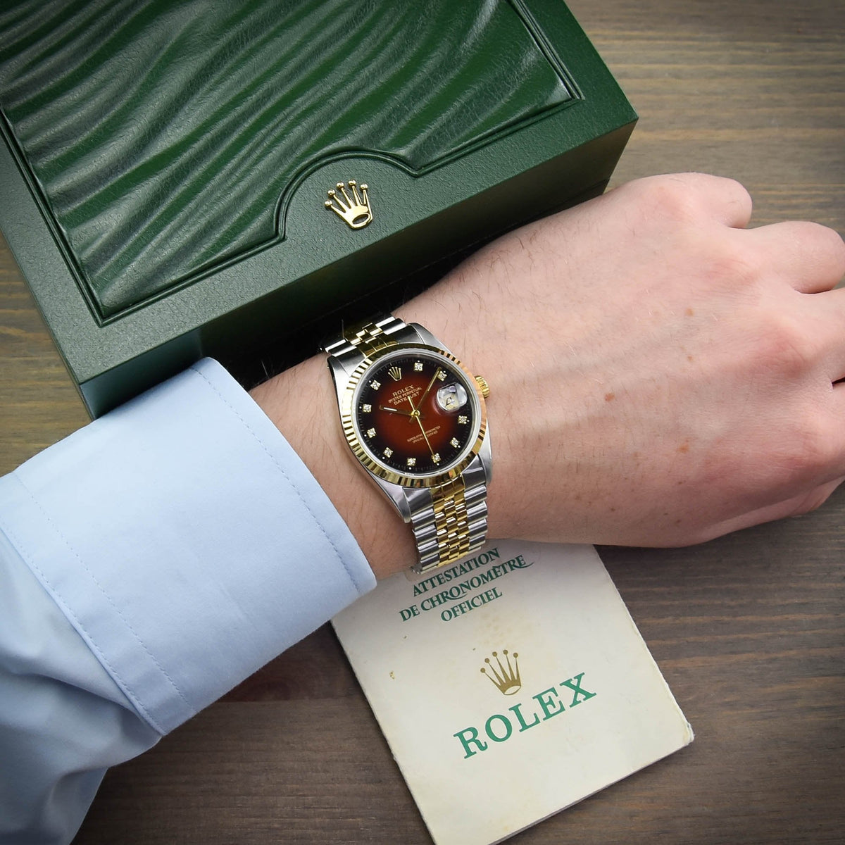 Datejust 16233 - Gents Watch - Red Dial - 1991