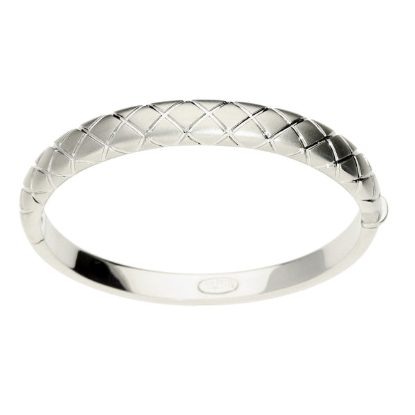 18ct White Gold Patterned Bangle - 32.4g
