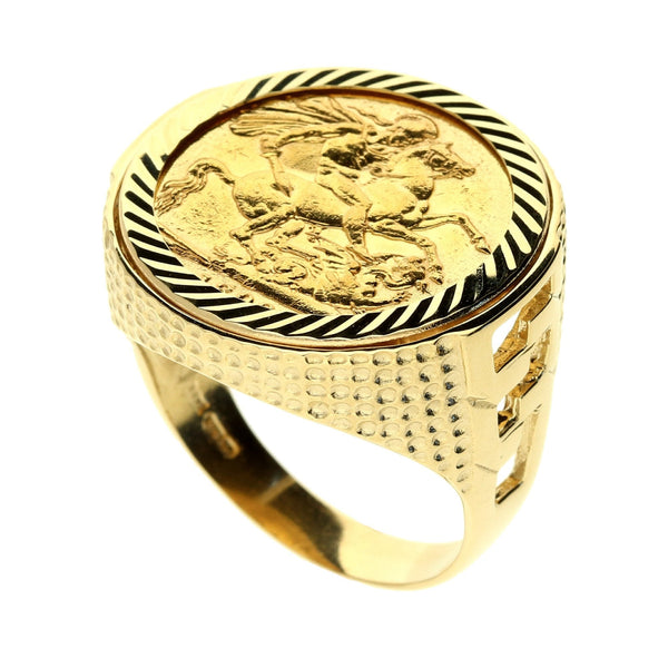 1898 Gold Full Sovereign Ring - 15.3g