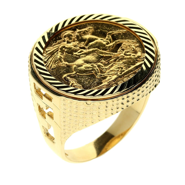 1898 Gold Full Sovereign Ring - 15.3g