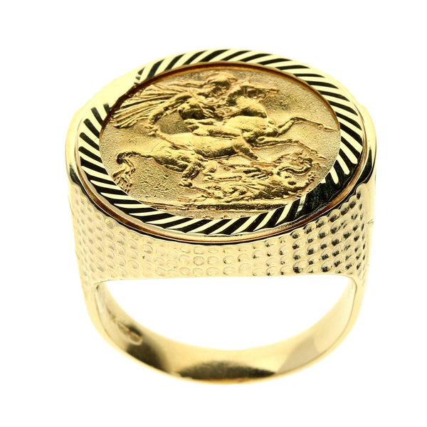 1898 Gold Full Sovereign Ring - 15.3g
