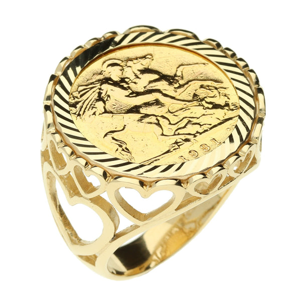 1931 Gold Full Sovereign Ring - 15.8g