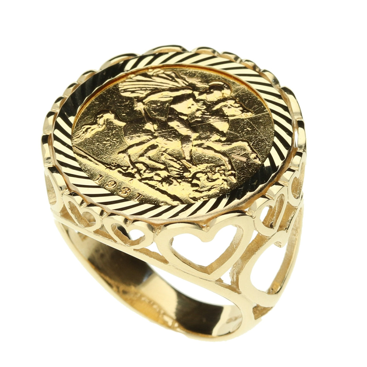 1931 Gold Full Sovereign Ring - 15.8g