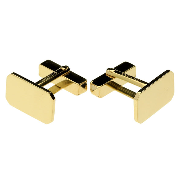 18ct Yellow Gold Miltons Diamonds Rectangular Cufflinks - 14.7g