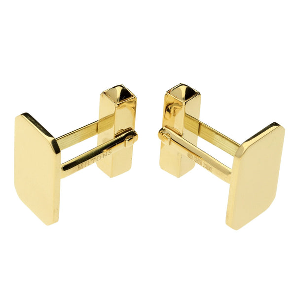 18ct Yellow Gold Miltons Diamonds Rectangular Cufflinks - 14.7g