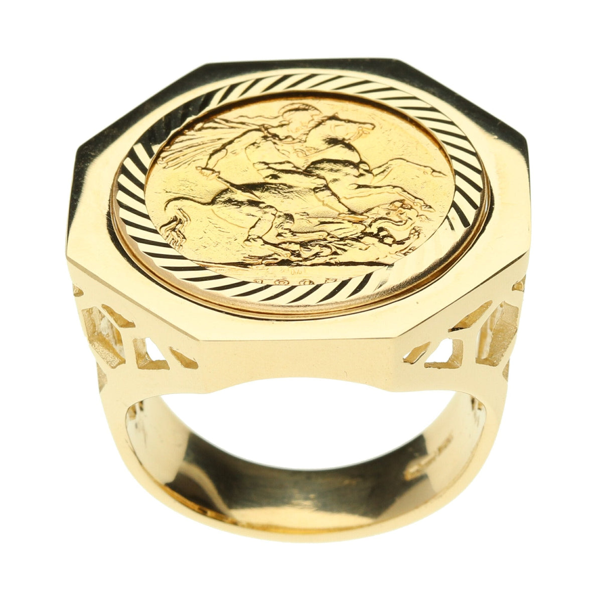 1895 Gold Full Sovereign Ring - 21.0g
