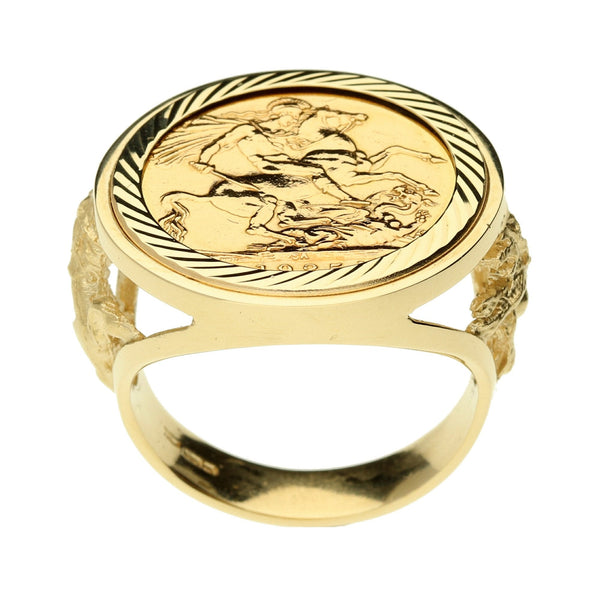 1925 Gold Full Sovereign Ring - 17.10g