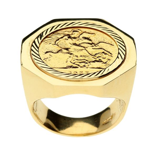 1957 Gold Full Sovereign Ring - 23.5g