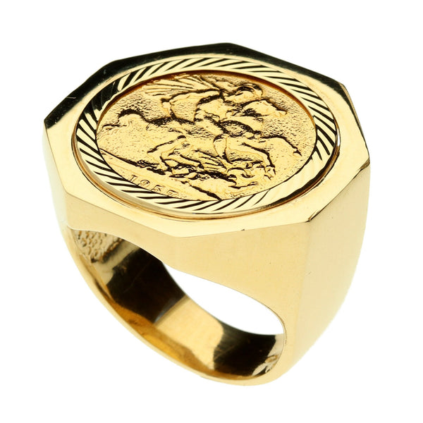 1957 Gold Full Sovereign Ring - 23.5g