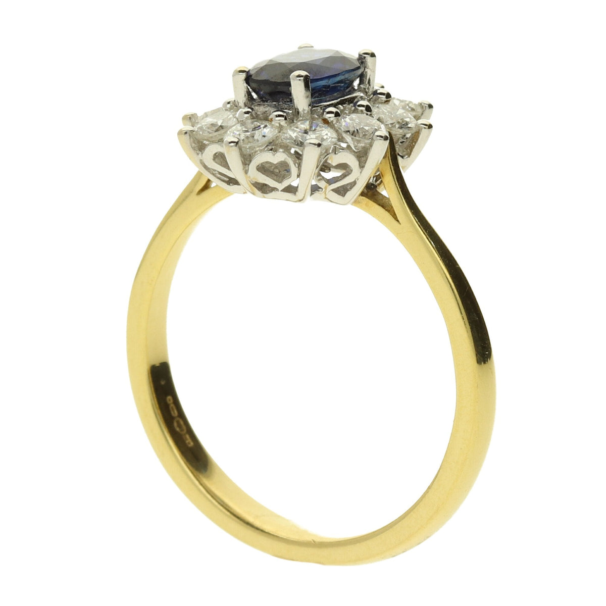 18ct Yellow Gold Sapphire and Diamond Ring