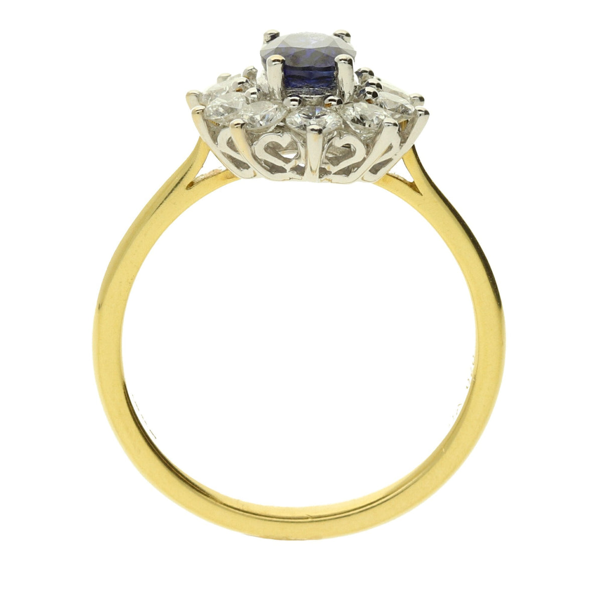 18ct Yellow Gold Sapphire and Diamond Ring