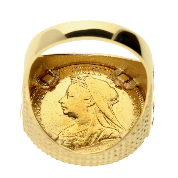 1898 Gold Full Sovereign Ring - 15.6