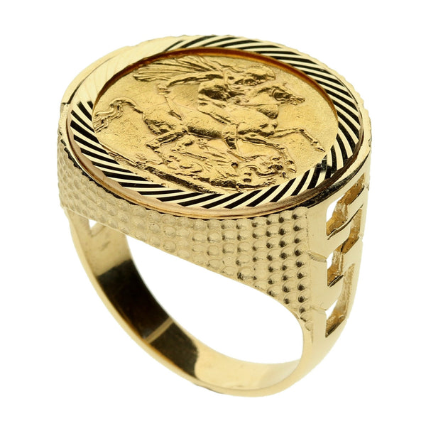 1898 Gold Full Sovereign Ring - 15.6