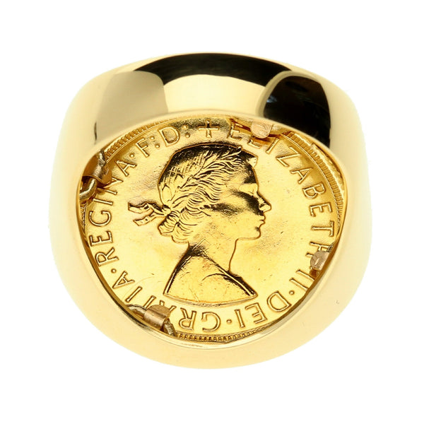1966 Gold Full Sovereign Ring - 18.7