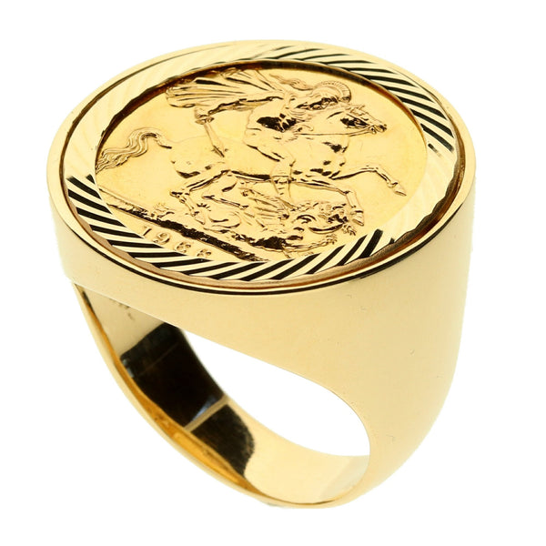 1966 Gold Full Sovereign Ring - 18.7