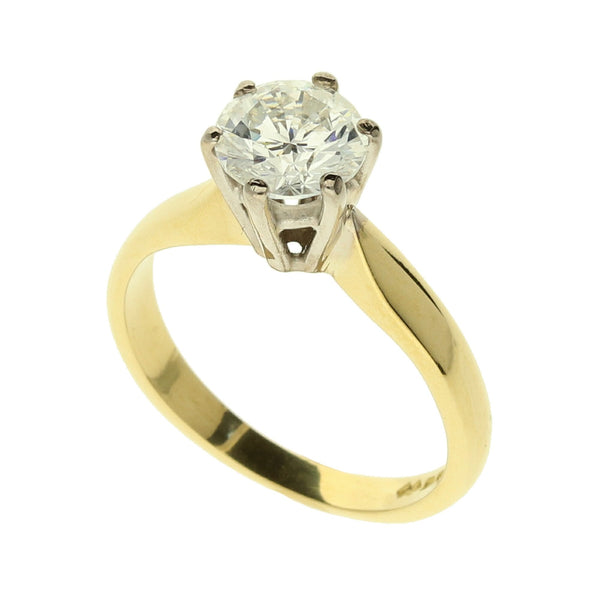 18ct Yellow Gold Six Claw Engagement Ring - 0.80ct
