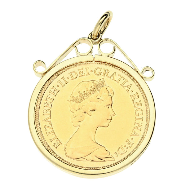 1978 Queen Elizabeth II Full Sovereign Plain Pendant - 9.7g