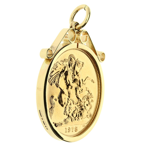 1978 Queen Elizabeth II Full Sovereign Plain Pendant - 9.7g