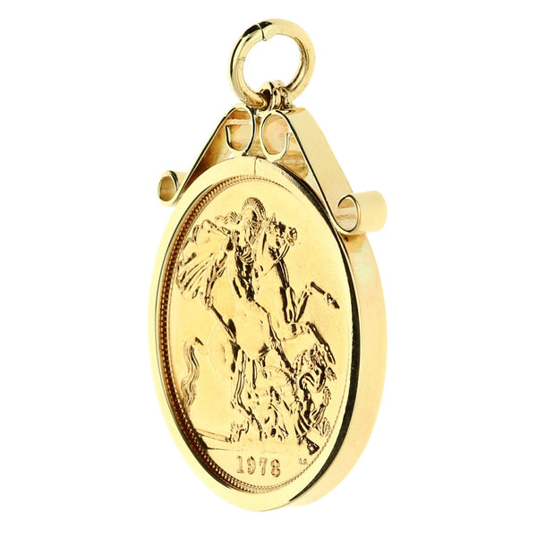 1978 Queen Elizabeth II Full Sovereign Plain Pendant - 9.7g
