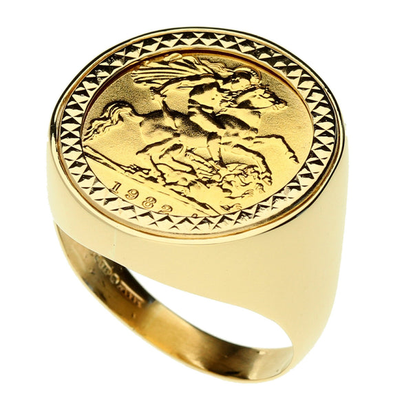 1982 Queen Elizabeth II Half Sovereign Ring - 10.0g