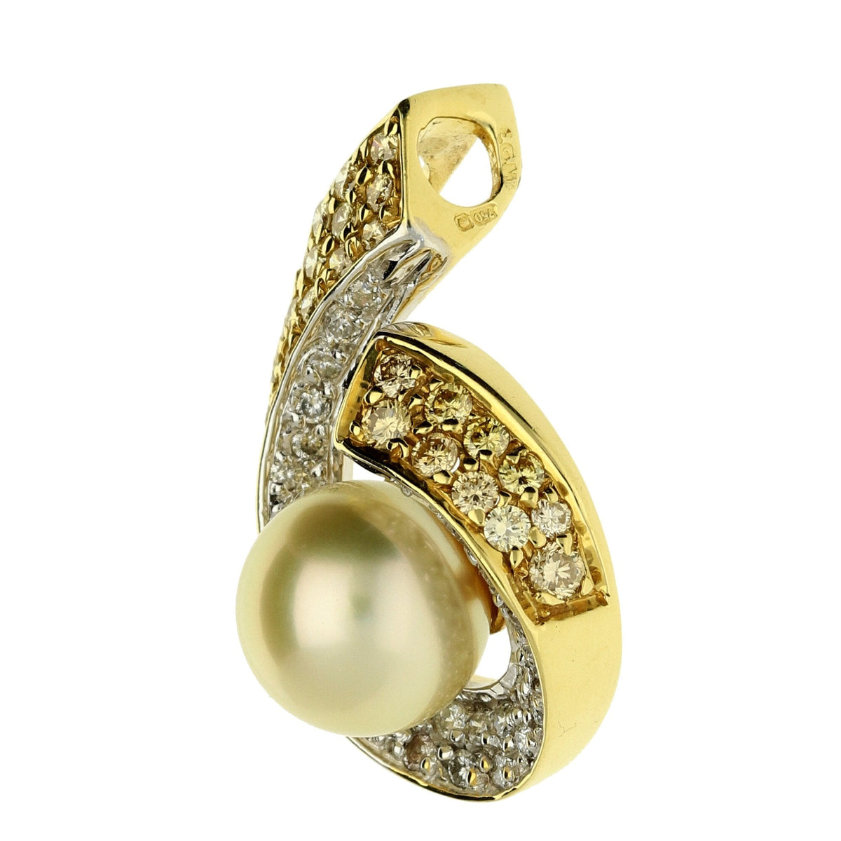 South Sea Pearl and Diamond Pendant 1.80ct