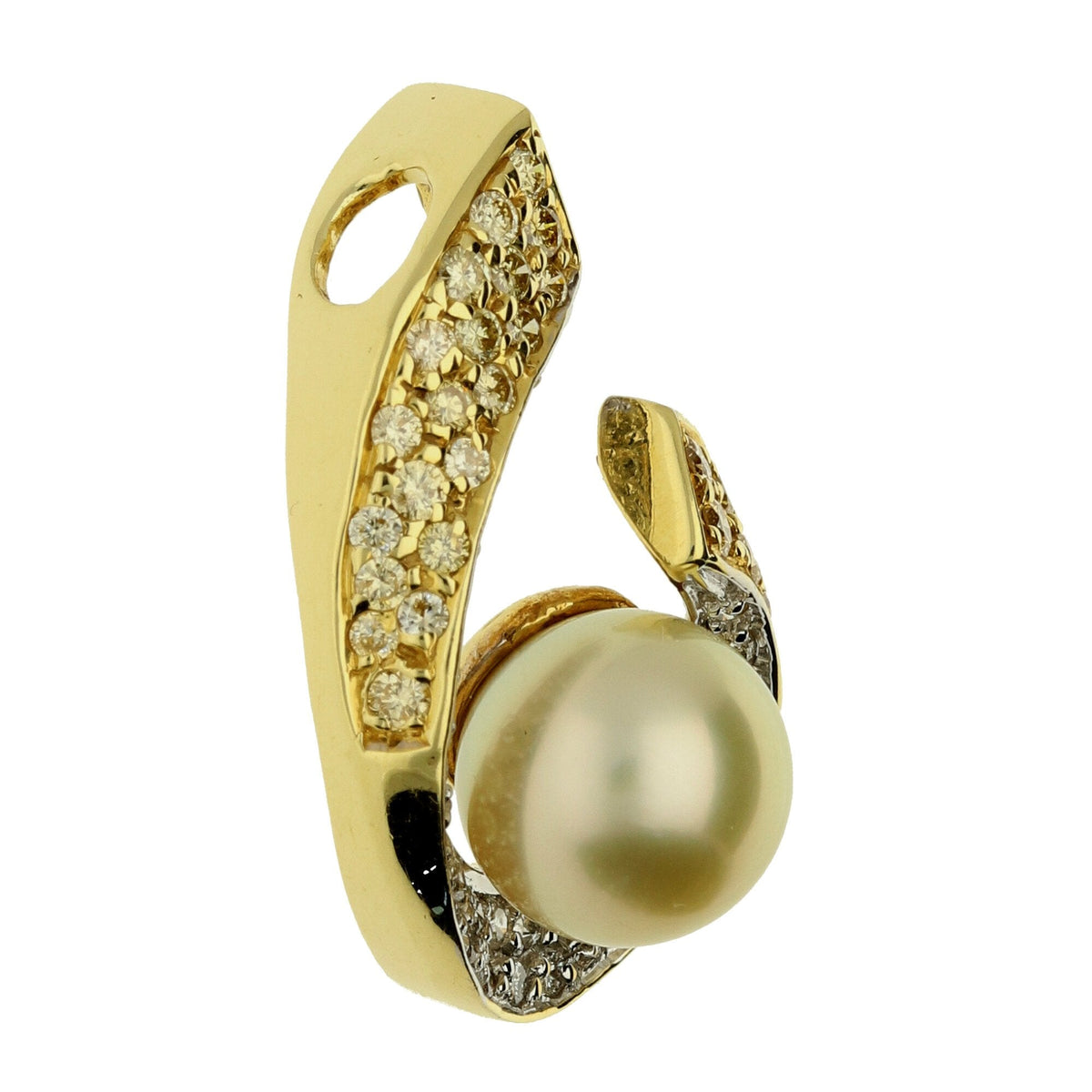 South Sea Pearl and Diamond Pendant 1.80ct