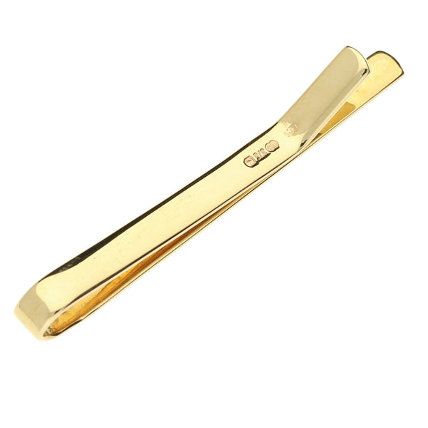 9ct Yellow Gold Patterned Tie Slide - 3.10g