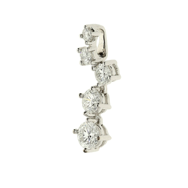 18ct White Gold Diamond Pendant - 0.49ct
